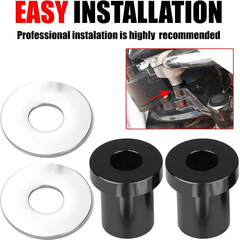 VPZMT Solid Billet Handlebar Riser Bushings for Harley Touring/Street Glide/Electra Glide/Road Glide/Road King/Tri Glide/Softail/Fat Boy/Fat Bob/Heritage Classic/Low Rider (Solid Billet-Black) - Image 2